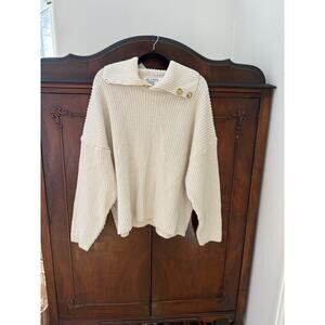 ***sold***Bkg & Company New York Vintage 90’s Ivory Cotton Ribbed Knit sweater